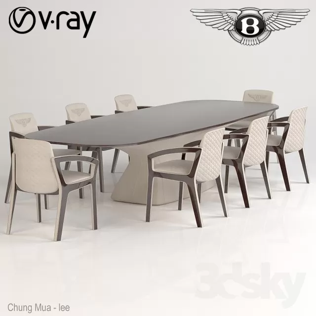 3DSKYFREE – KITCHEN - TABLE SET 3DS MAX MODELS