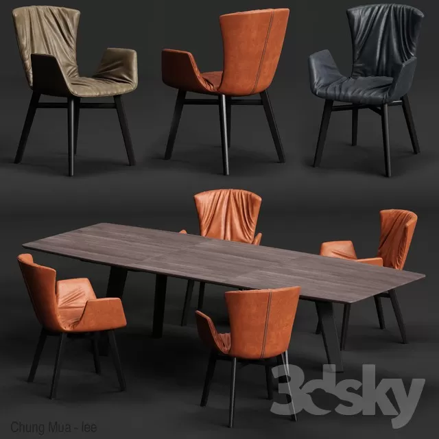 3DSKYFREE – KITCHEN - TABLE SET 3DS MAX MODELS