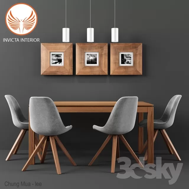 3DSKYFREE – KITCHEN - TABLE SET 3DS MAX MODELS