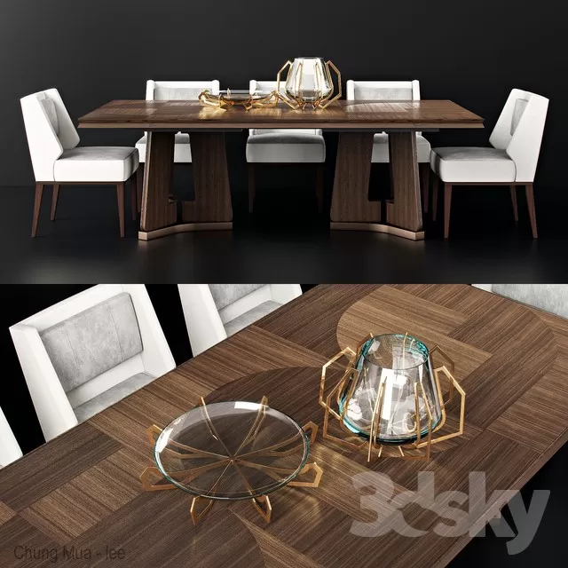 3DSKYFREE – KITCHEN - TABLE SET 3DS MAX MODELS