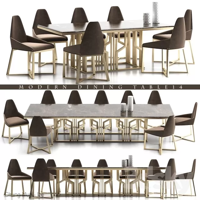 3DSKYFREE – KITCHEN - TABLE SET 3DS MAX MODELS