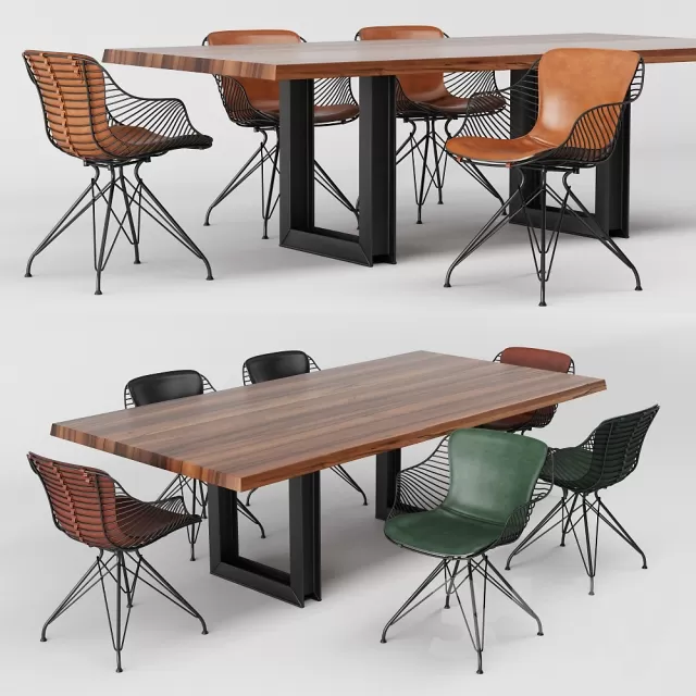 3DSKYFREE – KITCHEN - TABLE SET 3DS MAX MODELS