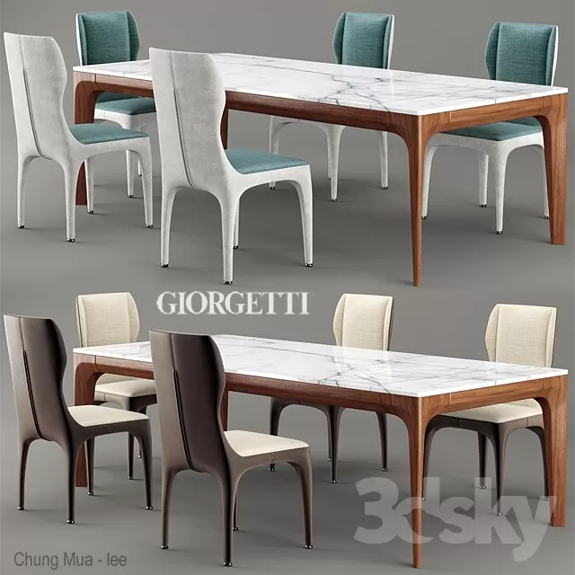 3DSKYFREE – KITCHEN - TABLE SET 3DS MAX MODELS