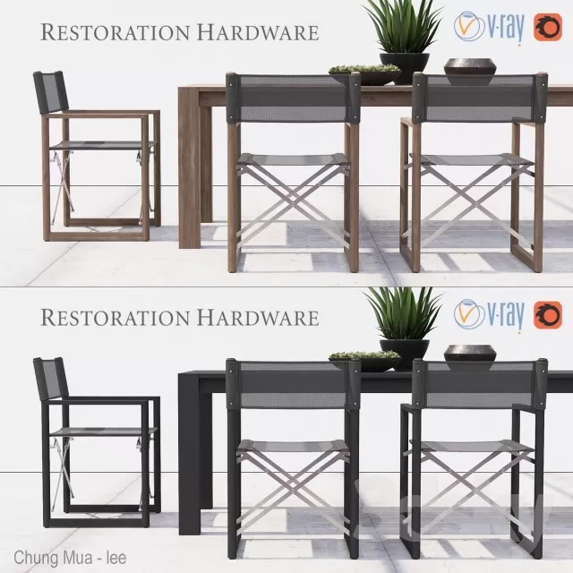 3DSKYFREE – KITCHEN - TABLE SET 3DS MAX MODELS