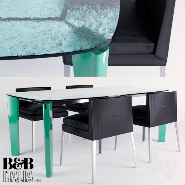 3DSKYFREE – KITCHEN - TABLE SET 3DS MAX MODELS