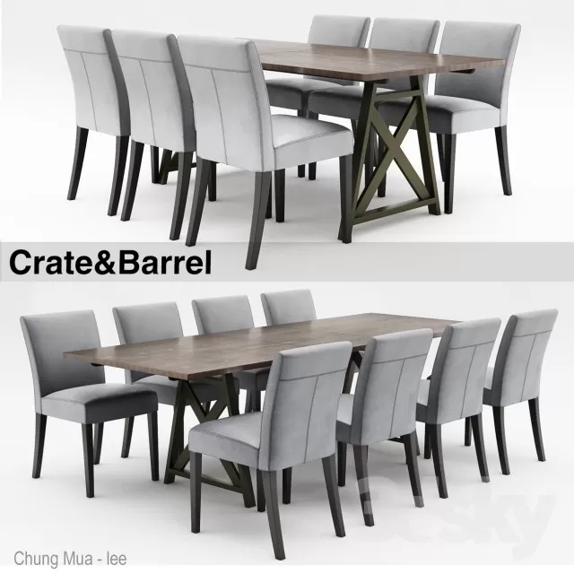 3DSKYFREE – KITCHEN - TABLE SET 3DS MAX MODELS