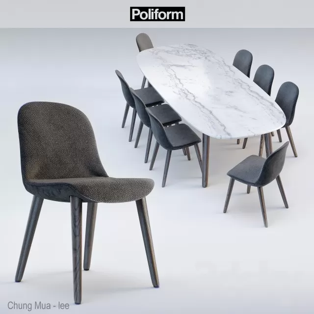 KITCHEN - TABLE SET 3D MODELS