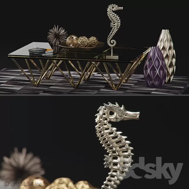 3DSKYFREE – KITCHEN - TABLE SET 3DS MAX MODELS