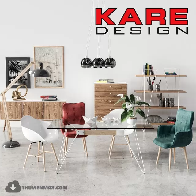 3DSKYFREE – KITCHEN - TABLE SET 3DS MAX MODELS