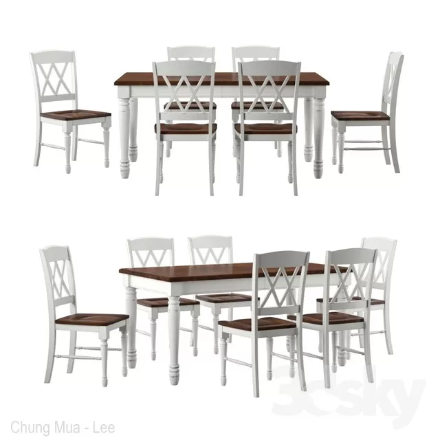 DECOR HELPER – KITCHEN – TABLE SET 3D MODELS – 457