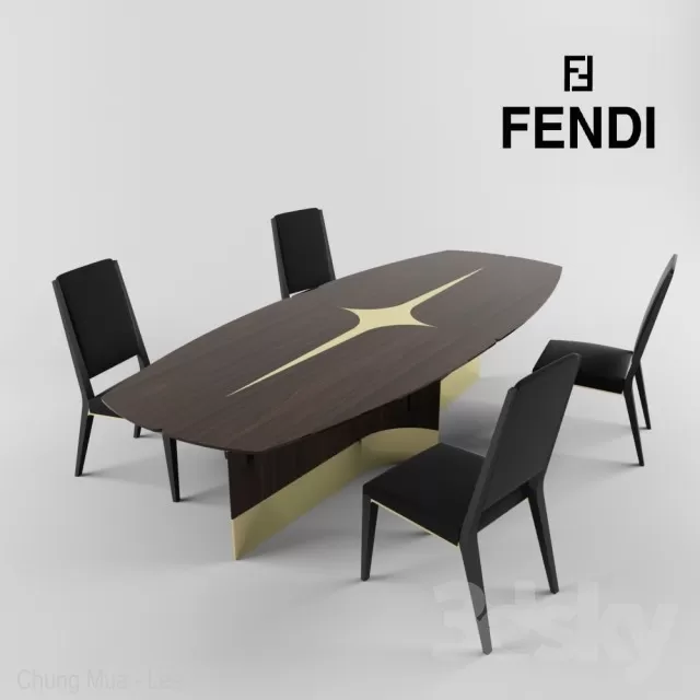 3DSKYFREE – KITCHEN - TABLE SET 3DS MAX MODELS