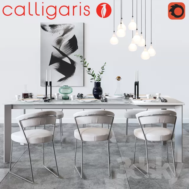 KITCHEN - TABLE SET 3D MODELS