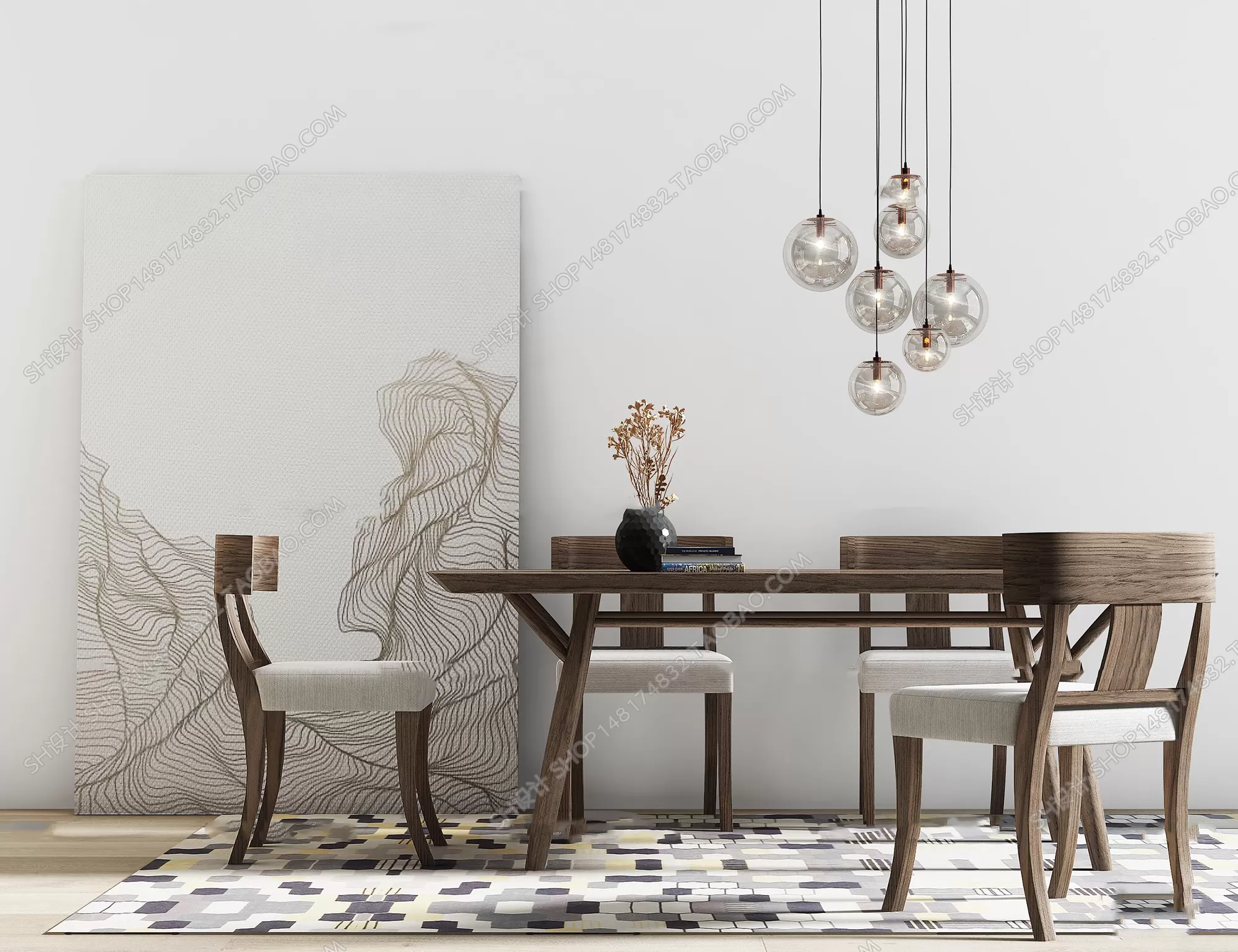 3DSKYFREE – KITCHEN - TABLE SET 3DS MAX MODELS