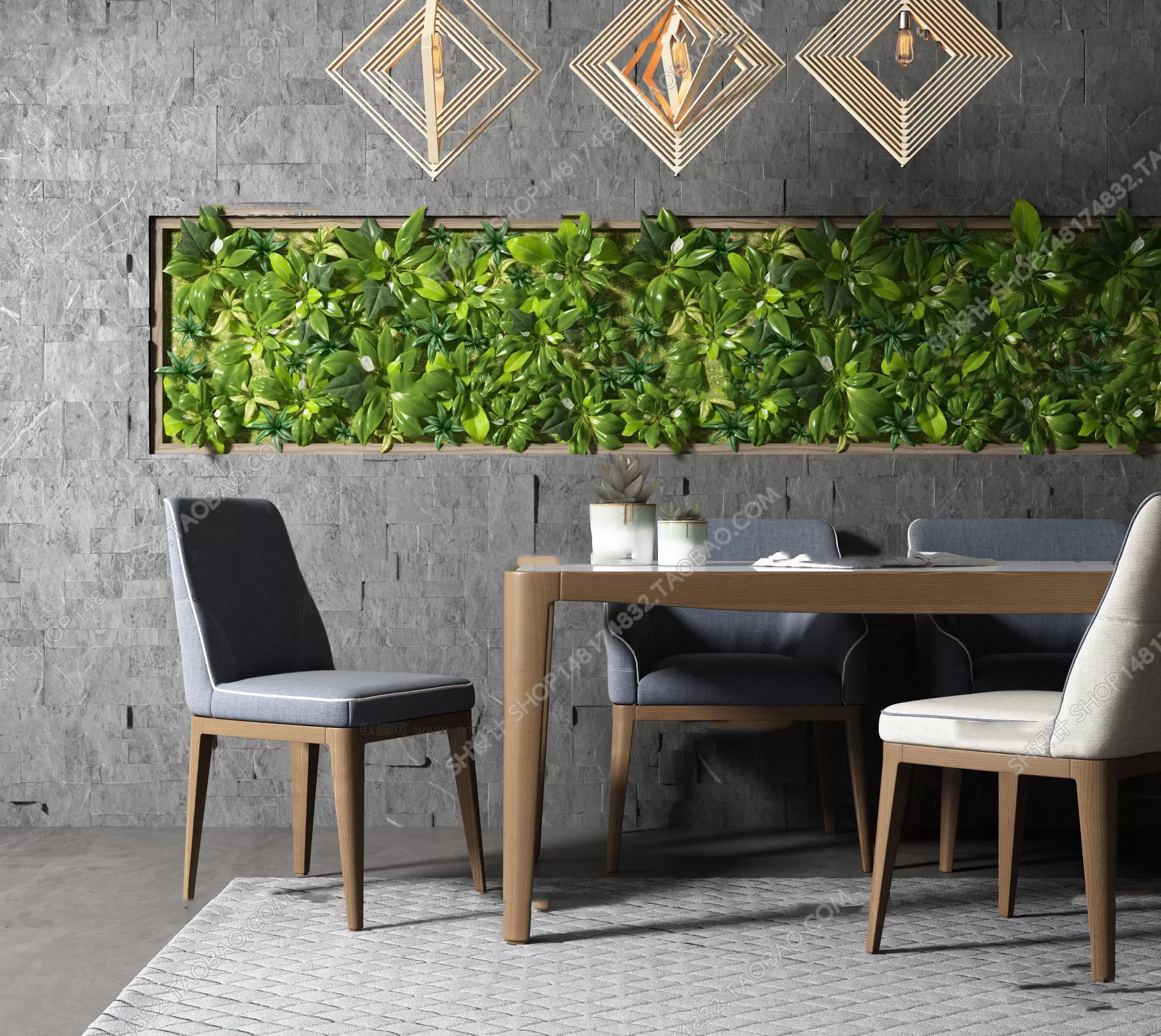 3DSKYFREE – KITCHEN - TABLE SET 3DS MAX MODELS