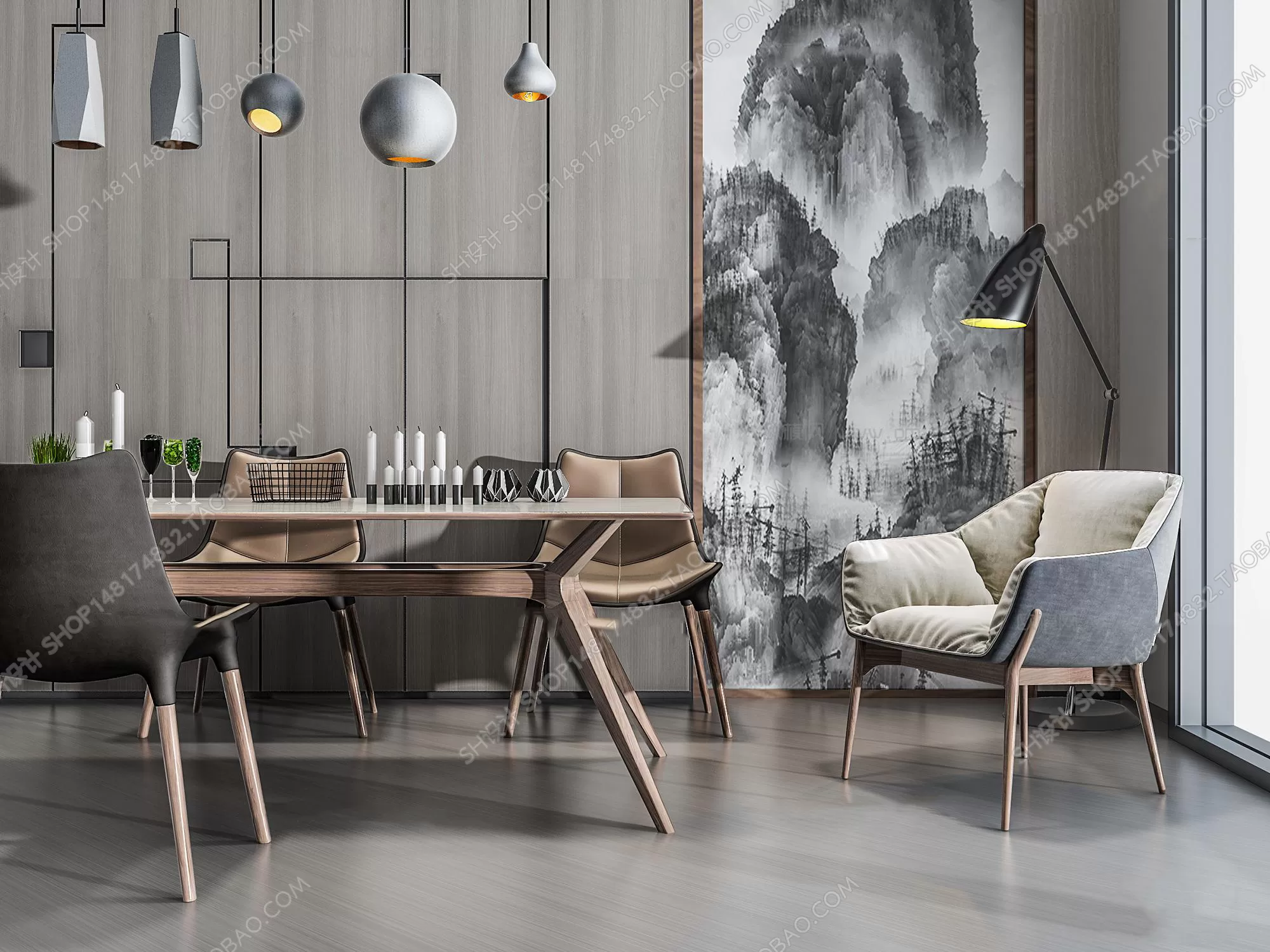 3DSKYFREE – KITCHEN - TABLE SET 3DS MAX MODELS