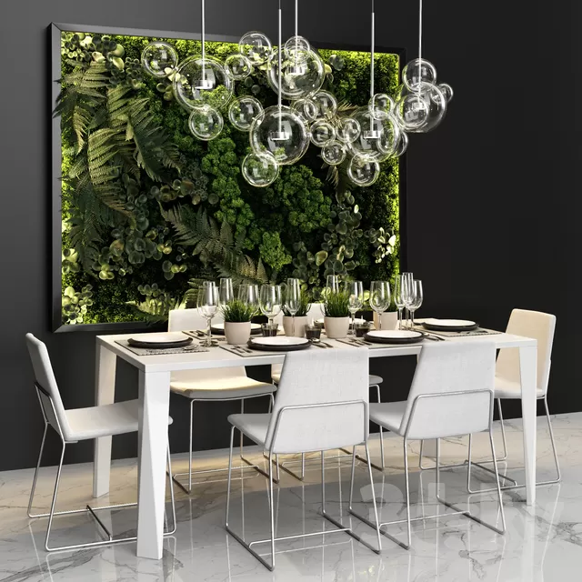 3DSKYFREE – KITCHEN - TABLE SET 3DS MAX MODELS