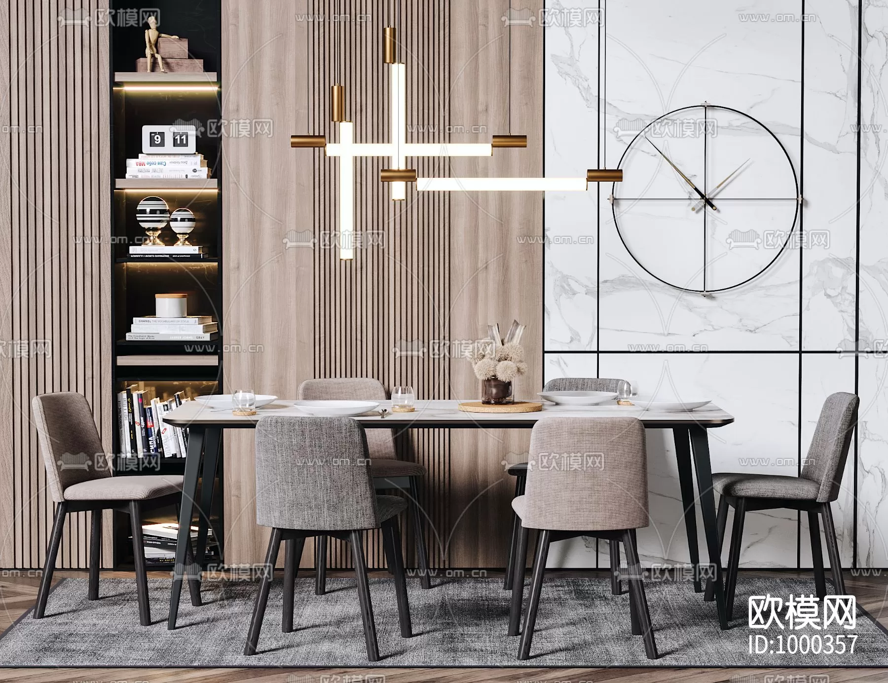 3DSKYFREE – KITCHEN - TABLE SET 3DS MAX MODELS