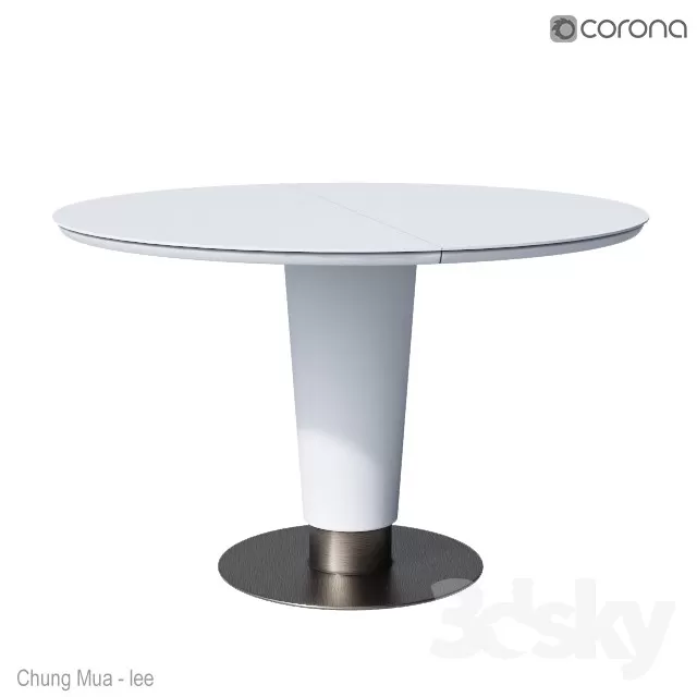 3DSKYFREE – KITCHEN - TABLE SET - CIRCLE 3DS MAX MODELS