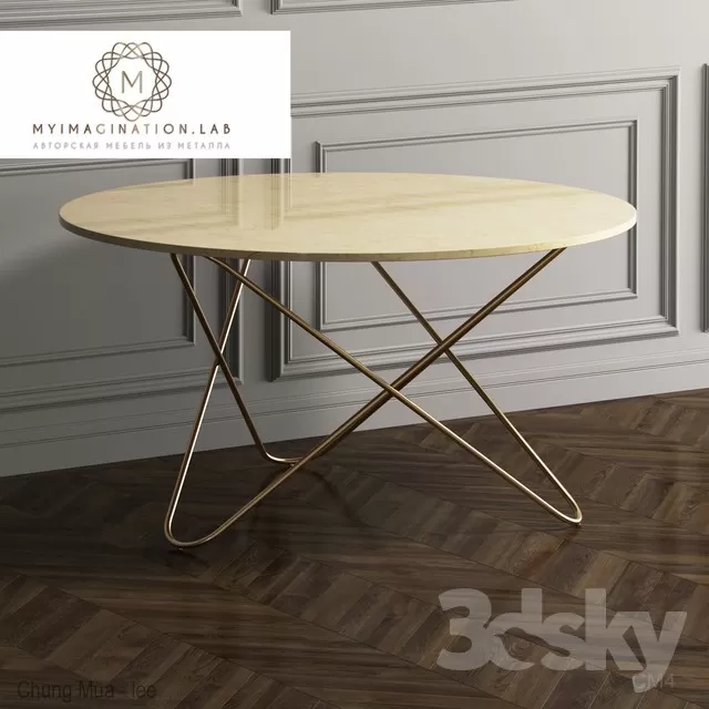 3DSKYFREE – KITCHEN - TABLE SET - CIRCLE 3DS MAX MODELS