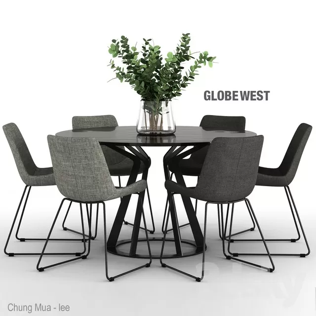 KITCHEN - TABLE SET - CIRCLE 3D MODELS