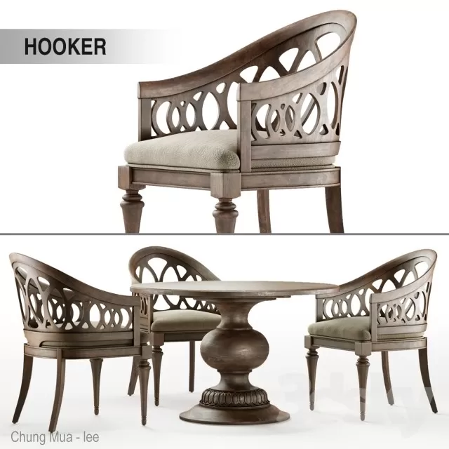 DECOR HELPER – KITCHEN – TABLE SET – CIRCLE 3D MODELS – 157