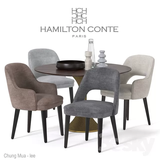 DECOR HELPER – KITCHEN – TABLE SET – CIRCLE 3D MODELS – 164