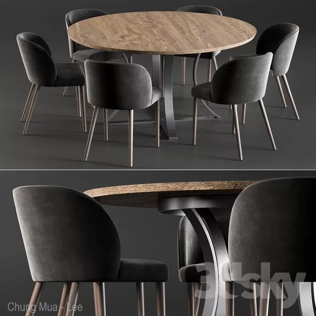 KITCHEN - TABLE SET - CIRCLE 3D MODELS