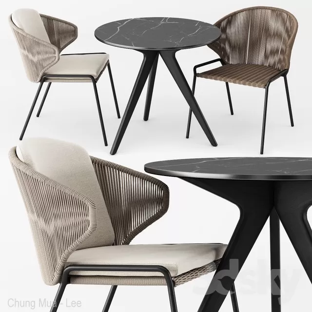 KITCHEN - TABLE SET - CIRCLE 3D MODELS