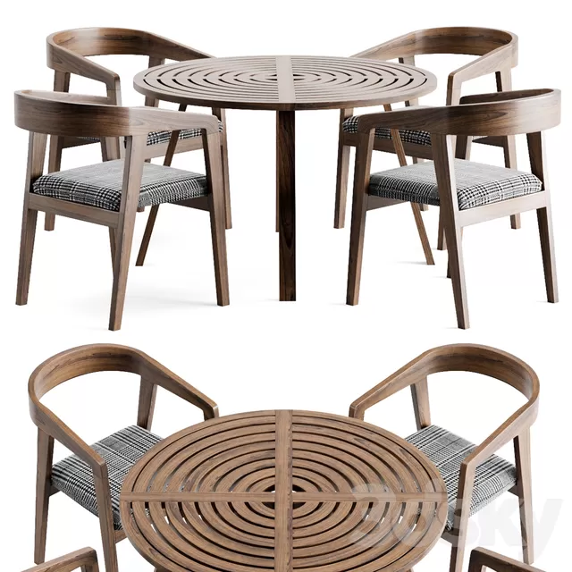 DECOR HELPER – KITCHEN – TABLE SET – CIRCLE 3D MODELS – 66