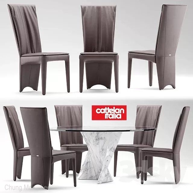 DECOR HELPER – KITCHEN – TABLE SET – CIRCLE 3D MODELS – 69