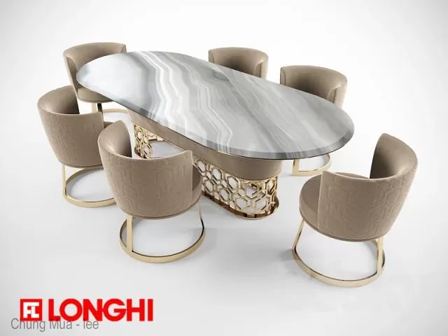 3DSKYFREE – KITCHEN - TABLE SET - CIRCLE 3DS MAX MODELS