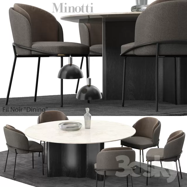 DECOR HELPER – KITCHEN – TABLE SET – CIRCLE 3D MODELS – 9