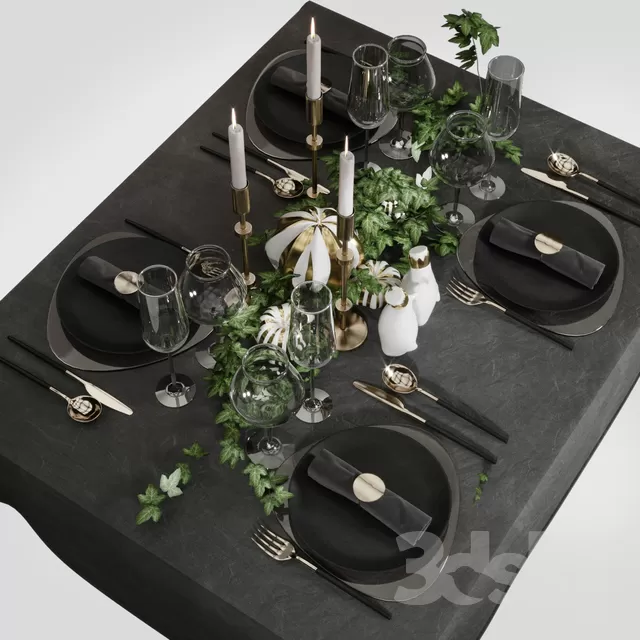 3DSKYFREE – KITCHEN - TABLEWARE 3DS MAX MODELS