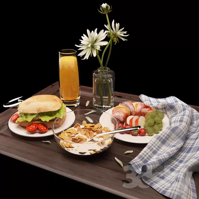 3DSKYFREE – KITCHEN - TABLEWARE 3DS MAX MODELS