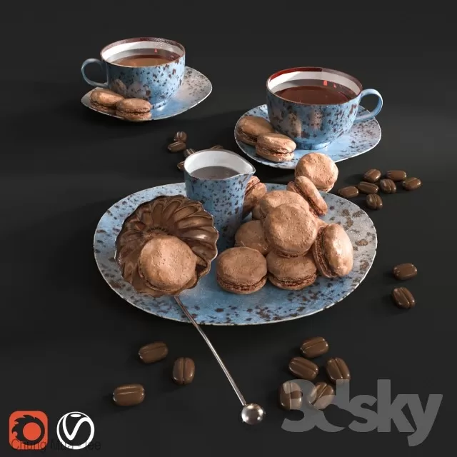 3DSKYFREE – KITCHEN - TABLEWARE 3DS MAX MODELS