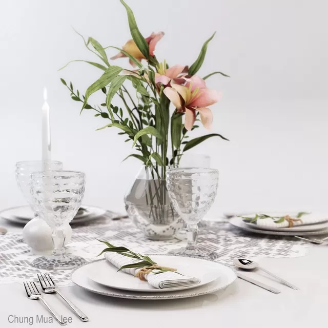 3DSKYFREE – KITCHEN - TABLEWARE 3DS MAX MODELS