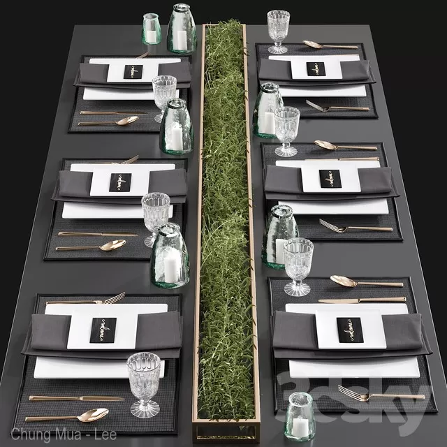 3DSKYFREE – KITCHEN - TABLEWARE 3DS MAX MODELS