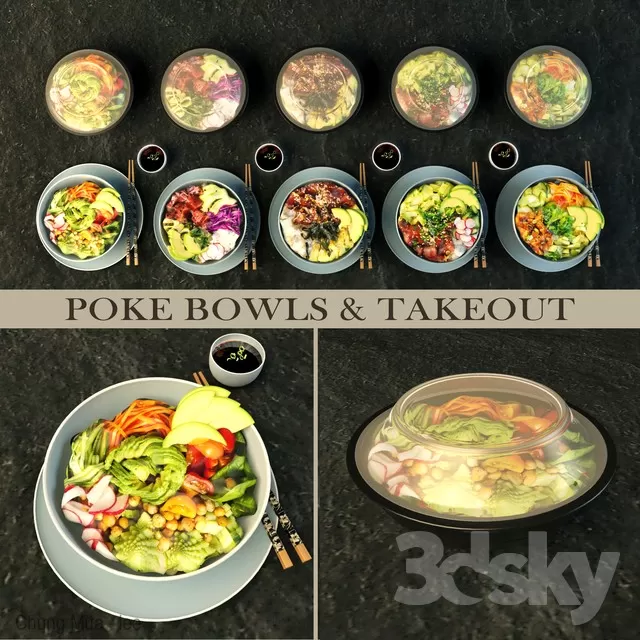 3DSKYFREE – KITCHEN - TABLEWARE 3DS MAX MODELS