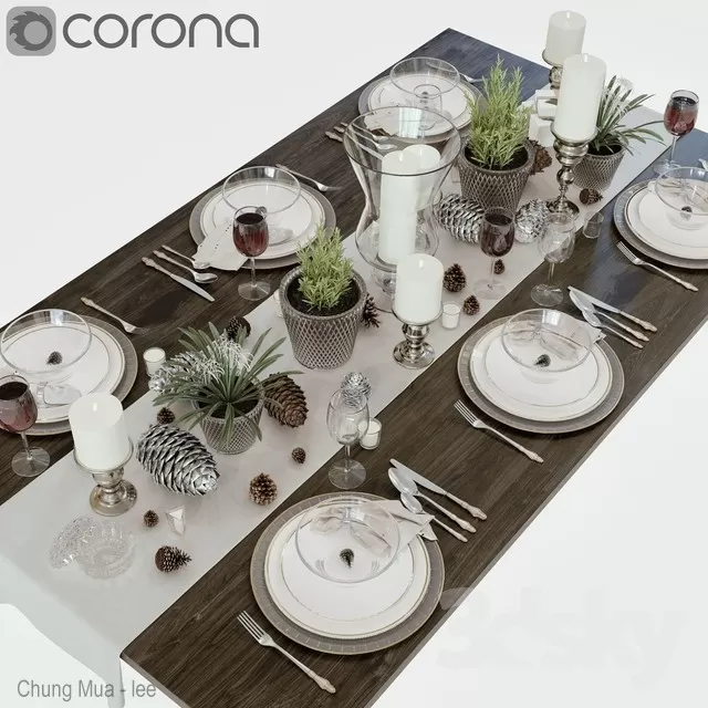 3DSKYFREE – KITCHEN - TABLEWARE 3DS MAX MODELS