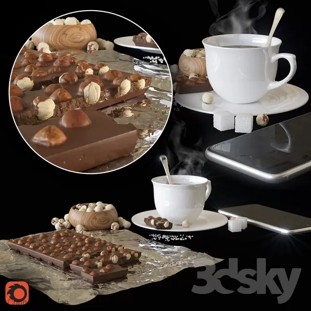 3DSKYFREE – KITCHEN - TABLEWARE 3DS MAX MODELS