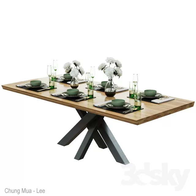 3DSKYFREE – KITCHEN - TABLEWARE 3DS MAX MODELS