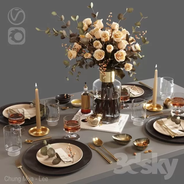 3DSKYFREE – KITCHEN - TABLEWARE 3DS MAX MODELS