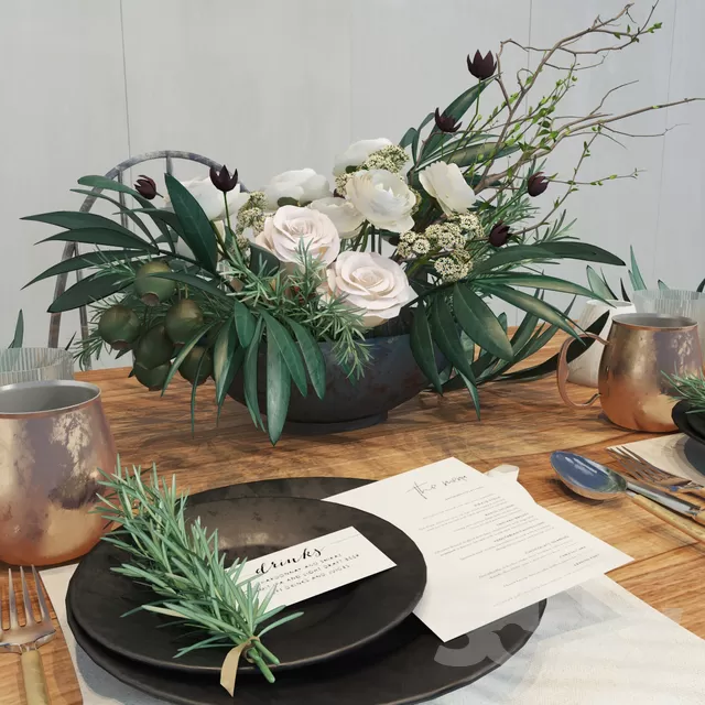 3DSKYFREE – KITCHEN - TABLEWARE 3DS MAX MODELS