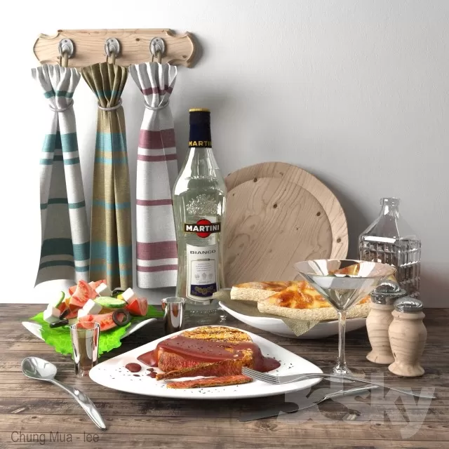 3DSKYFREE – KITCHEN - TABLEWARE 3DS MAX MODELS