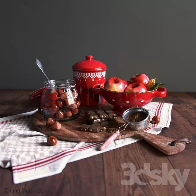 3DSKYFREE – KITCHEN - TABLEWARE 3DS MAX MODELS
