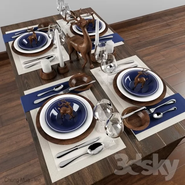 3DSKYFREE – KITCHEN - TABLEWARE 3DS MAX MODELS