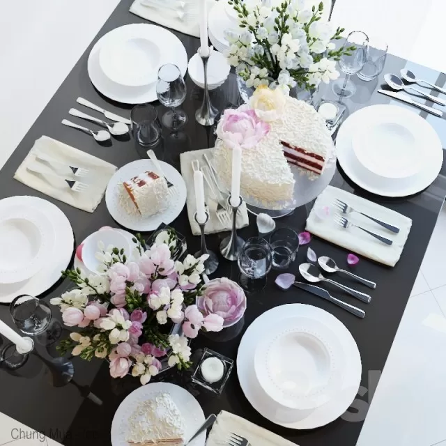 3DSKYFREE – KITCHEN - TABLEWARE 3DS MAX MODELS