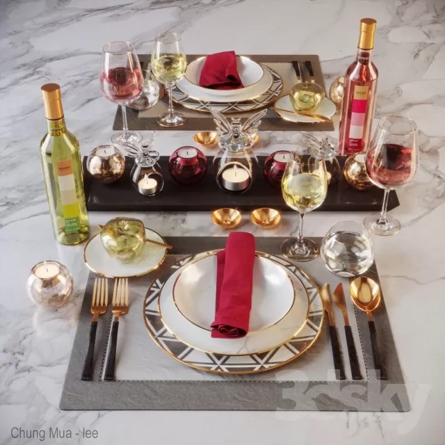 3DSKYFREE – KITCHEN - TABLEWARE 3DS MAX MODELS