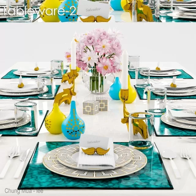 3DSKYFREE – KITCHEN - TABLEWARE 3DS MAX MODELS