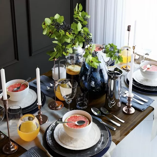 3DSKYFREE – KITCHEN - TABLEWARE 3DS MAX MODELS